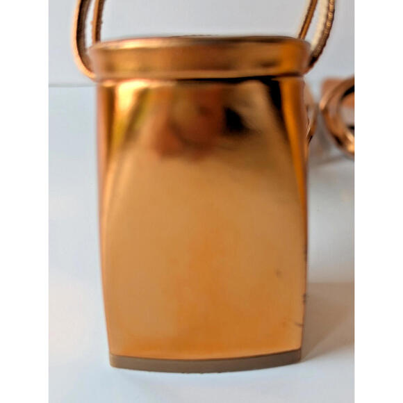 Badgley Mischka Ivanka Gold Strappy Heels Sz 6~ 3.5" Block Heel Open Toe Club - Picture 9 of 9